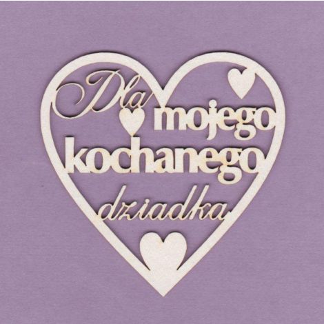 Tekturka Crafty Moly Ramka Serce dla mojego Kochanego Dziadka G4